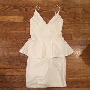White Peplum Dress: Charlotte Russe